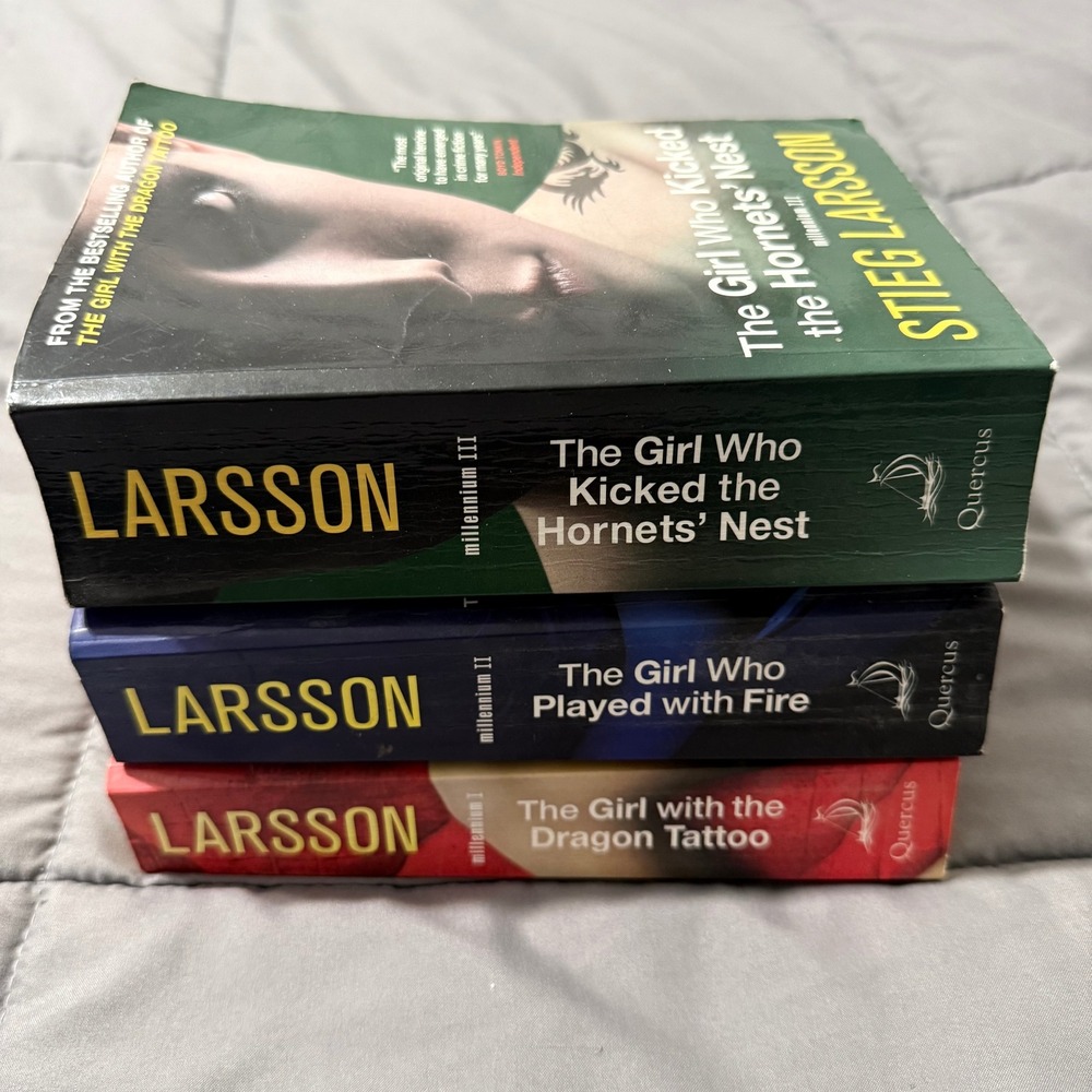 Stieg Larsson Millennium Trilogy Paperback Book Set Girl With The Dragon Tattoo